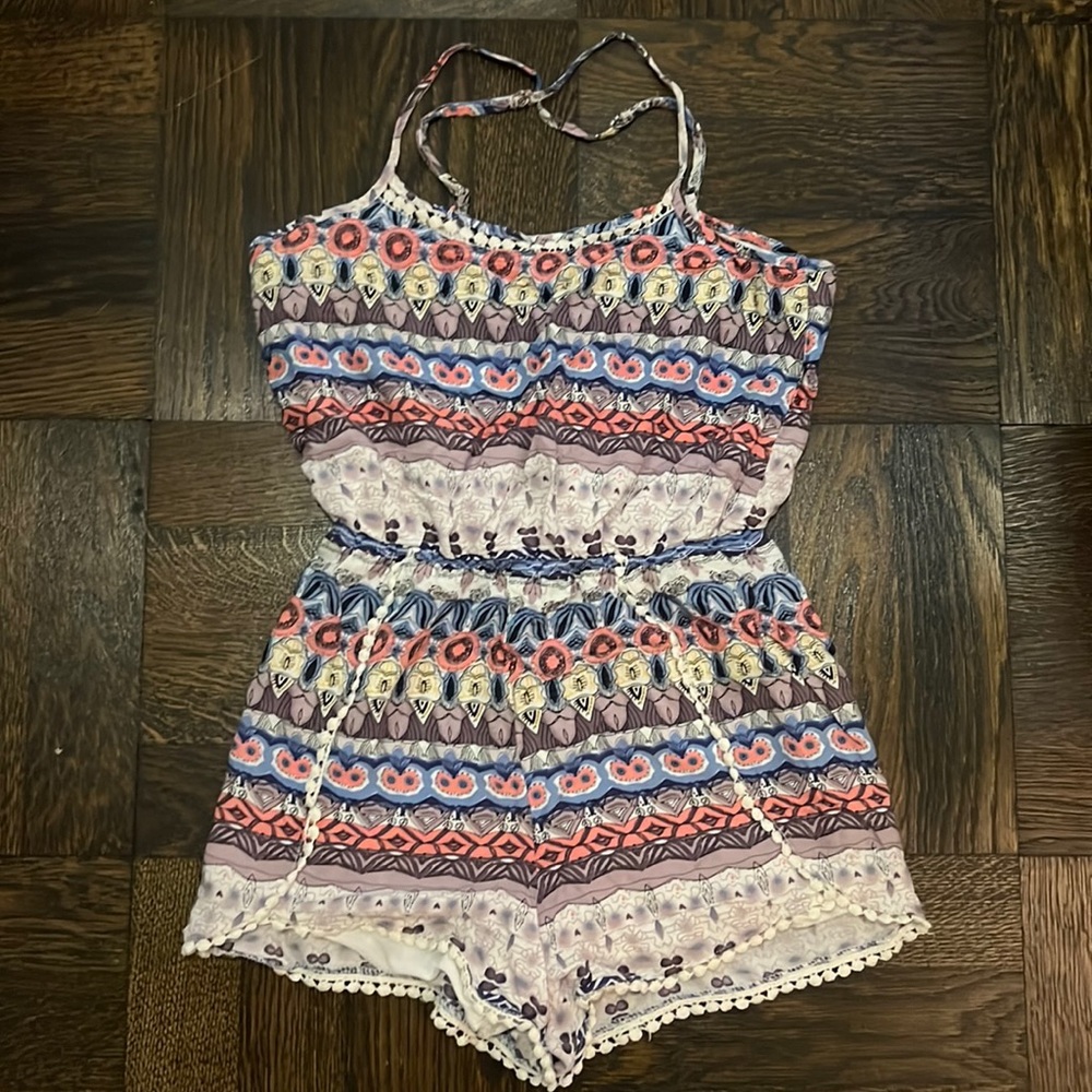 Kaitlyn multi color and pattern romper